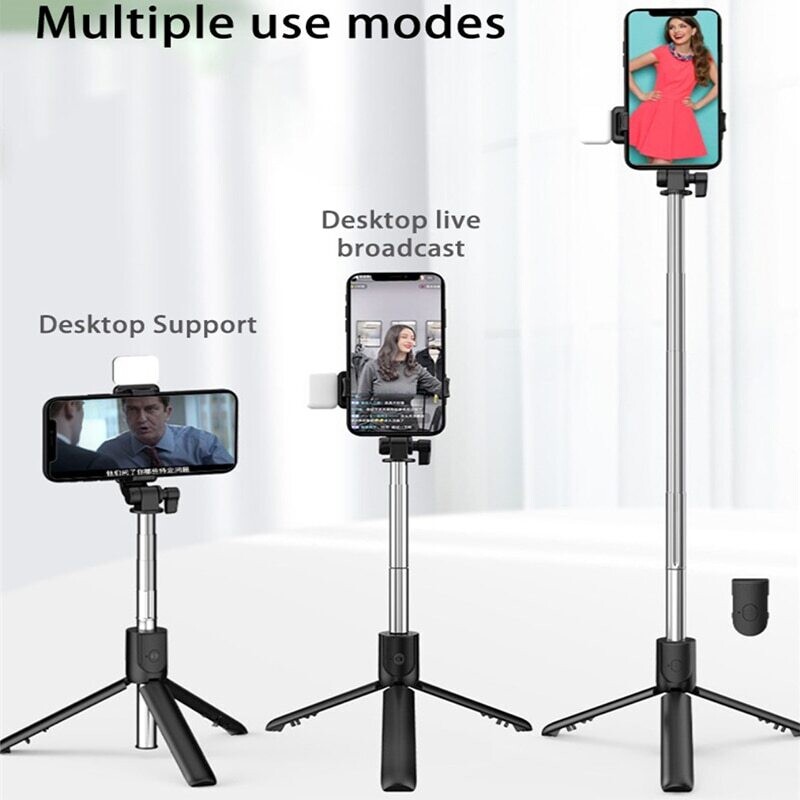 3 In 1 Portable Wireless Bluetooth Compatible Selfie Stick