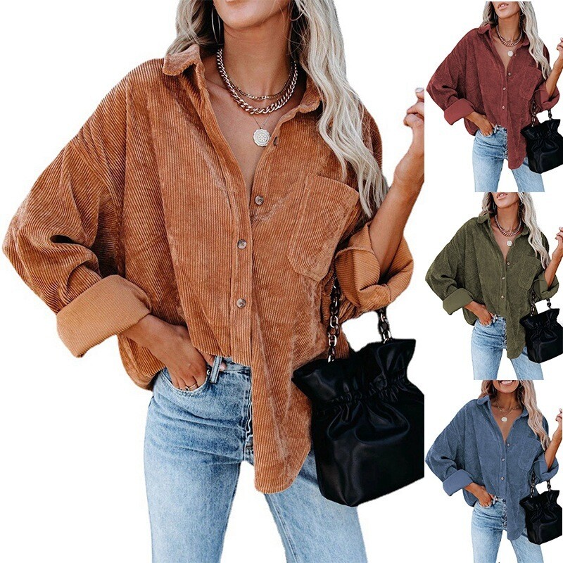 Women's windbreaker jacket casual plaid wool blend button long sleeve shirt autumn clothing women's coats