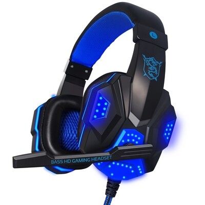 Wired stereo headphone noise cancelling gamer headset led gaming headphone with mic for PC headset game ps45 switch Xbox