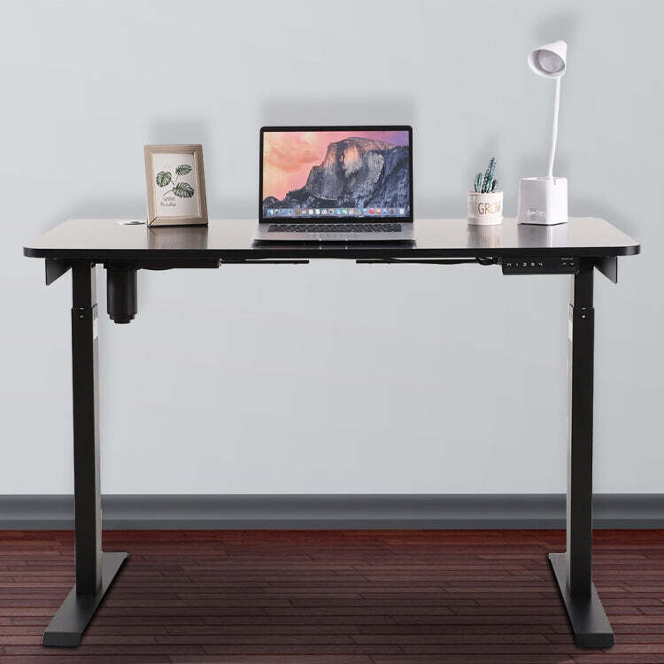 Electric Height Adjustable Office Desk Computer Desk, Size: 47.2 x 23.6 inch(Black)