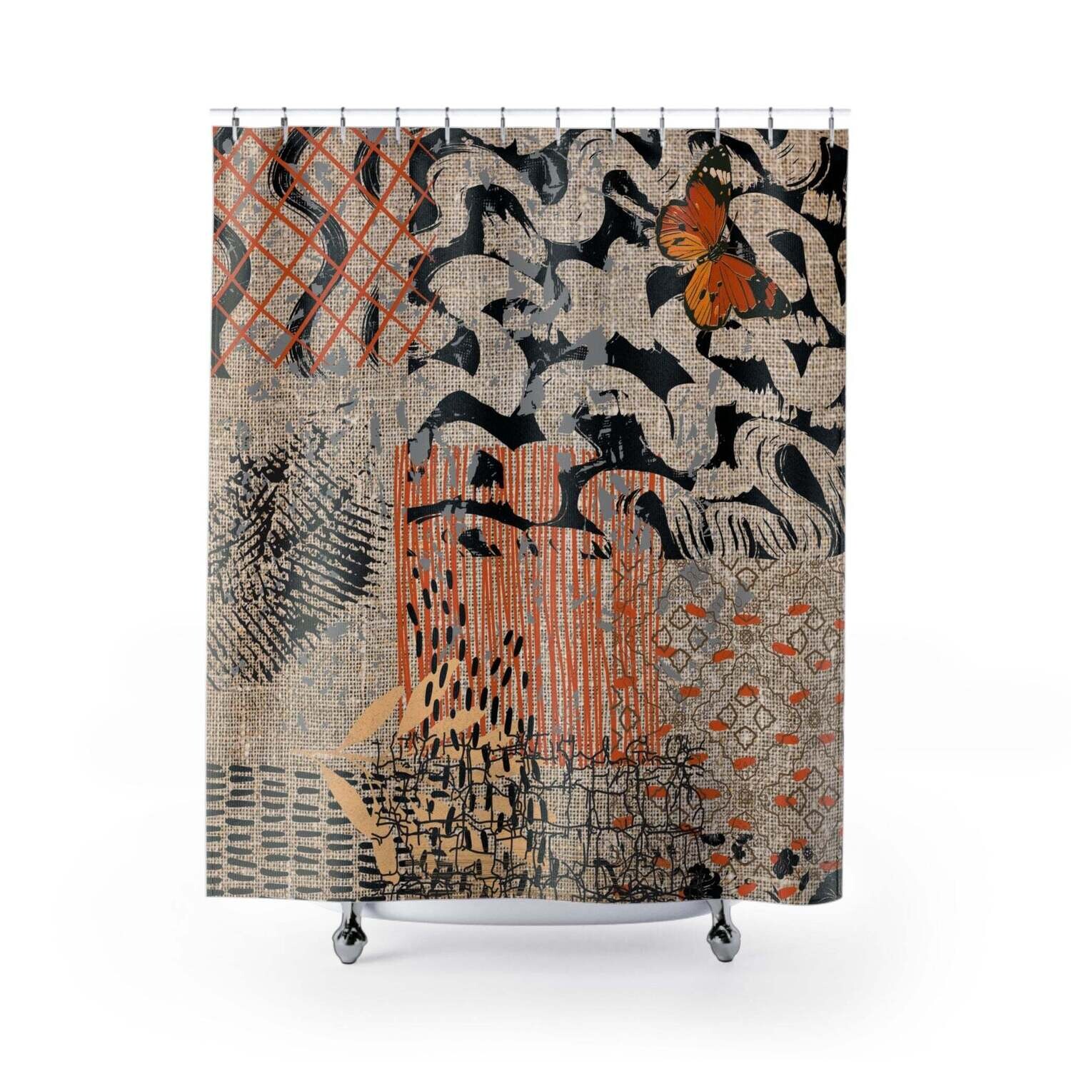 Premium Shower Curtains MARIPOSA - Minimal By QueenNoble