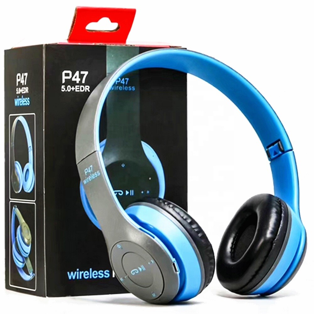 New Version P47 Sample Product Wireless Green Over The Head Earphones Headphone Boat With Logo wireless headset