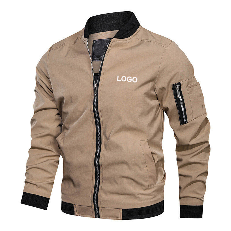 Custom Men's Clothes 2022 Fall Winter Men's Jacket Windproof Autumn Long Sleeve Casual Jacket Coat Bomber Jacket
