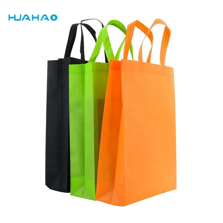 Custom Print Eco Reusable Supermarket Grocery Promotion Shopping Non Woven Bags