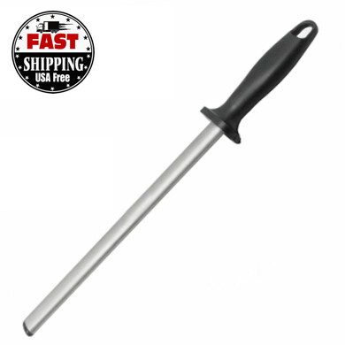 USA Warehouse Shipping Within 24h 10 in Honing Steel Oval Diamond Knife Sharpening Rod Stick