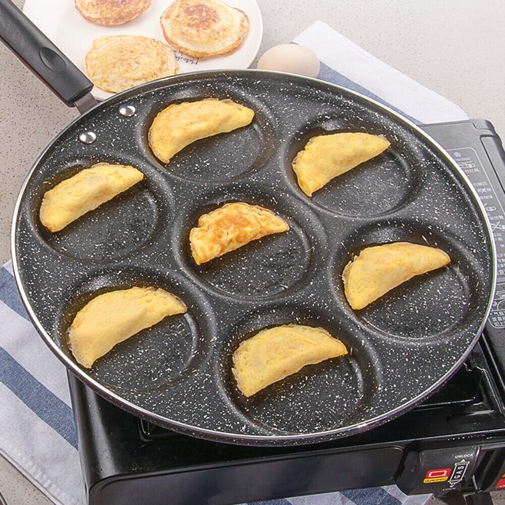 Seven Holes Frying Pot Thickened Omelette Pan Cooking Egg Ham Pans