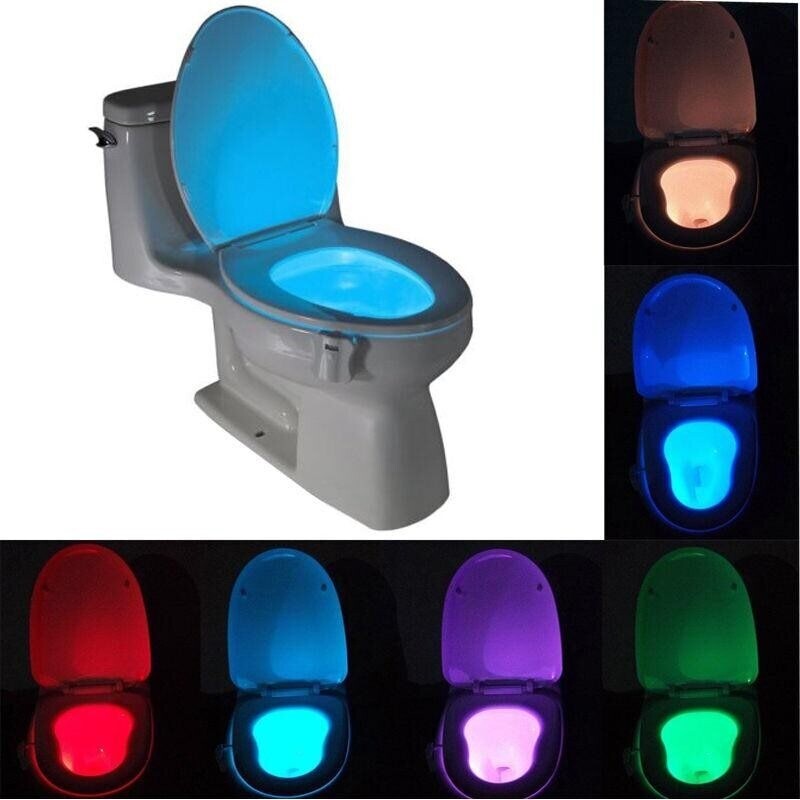 Smart Bathroom Toilet Nightlight LED Body Motion Seat Sensor Lamp