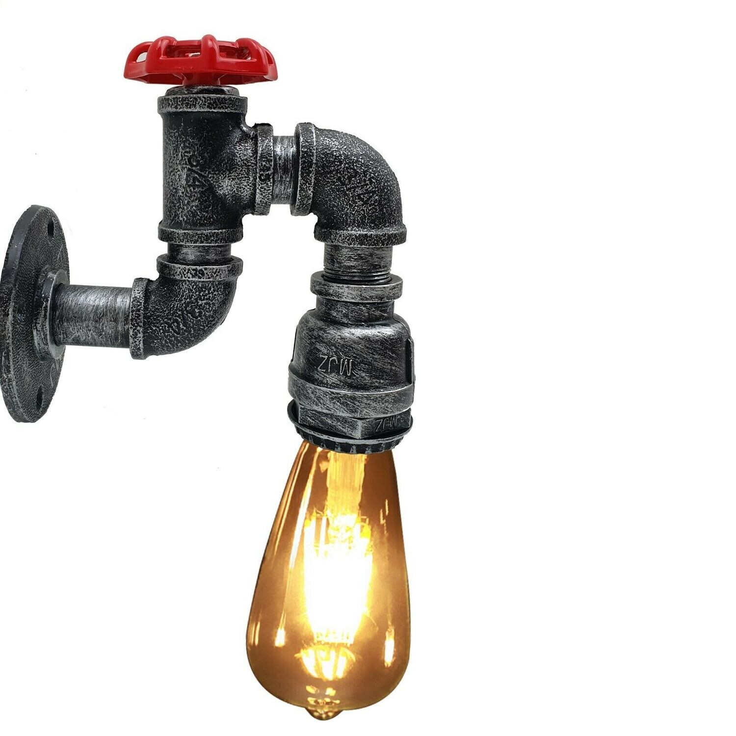 Vintage Industrial Water Pipe Lamp Retro Light Steampunk Wall Sconce~1587