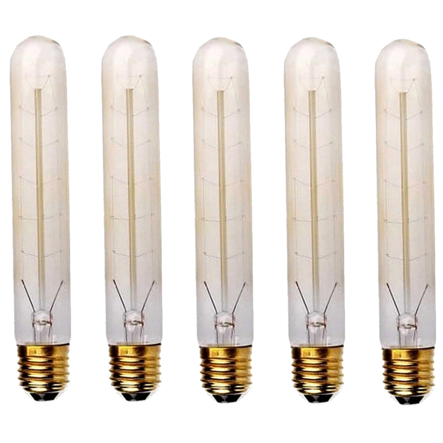 E26 T185 60W Vintage Retro Industrial Filament Bulb Pack 5
