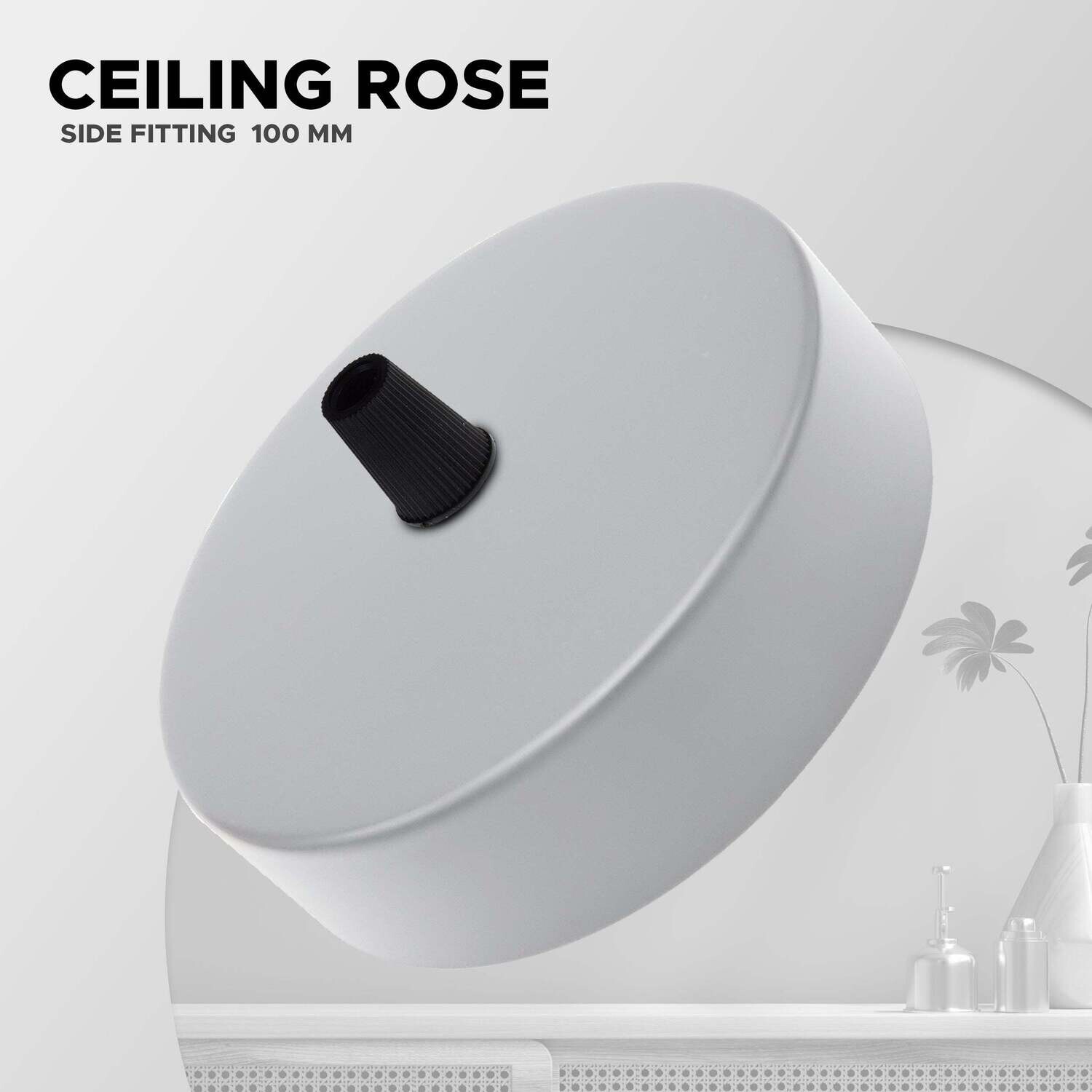 White Ceiling Rose Pendant Light fitting~1069