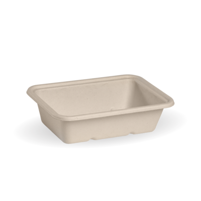 SMALL LUNCH BOX RECTANGLE 600ML NATURAL
