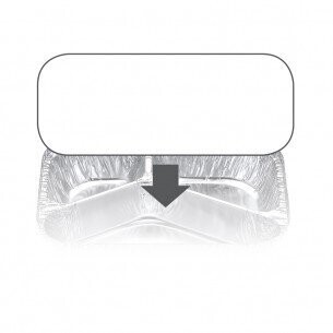 Ovenable Container Board Lid for 3 Cavity Meal Tray
