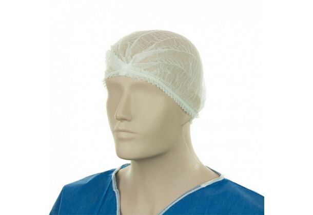 Disposable Crimp Hair Nets WHITE