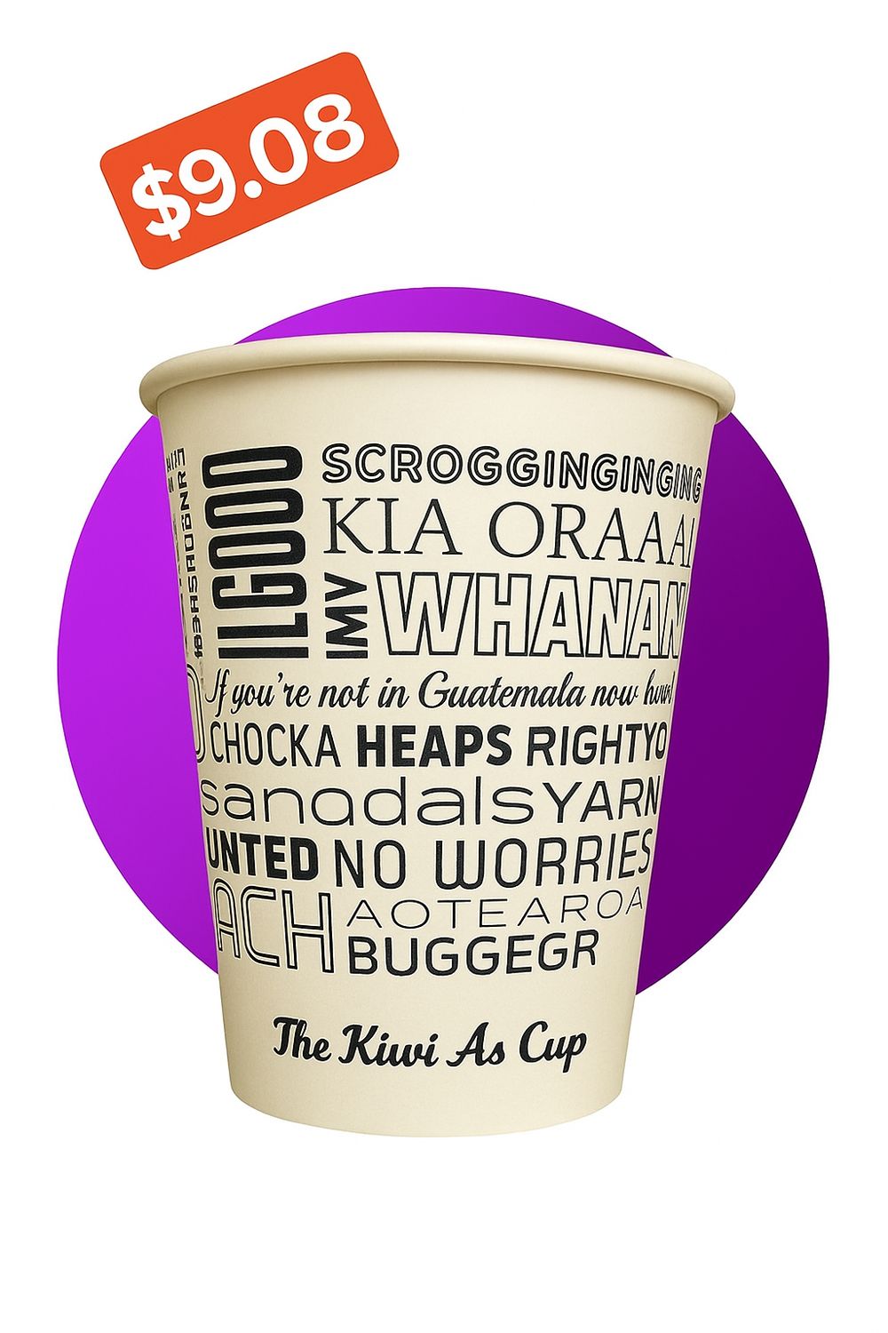 Glopac Kiwi As Cup 22oz - Pkt 50