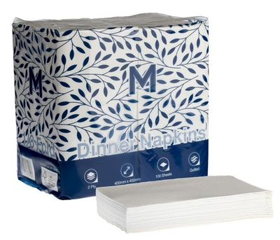 Dinner Napkin 8 Fold White Dinner Napkin 8 Fold White