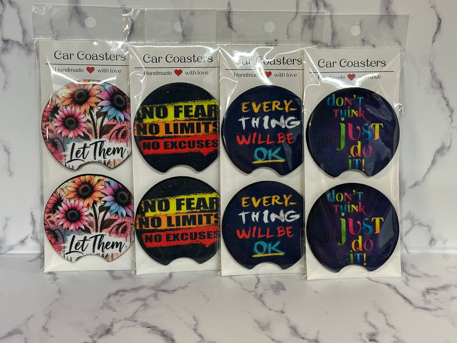 Affirmation Car Coasters