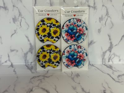 Flower Car Coasters