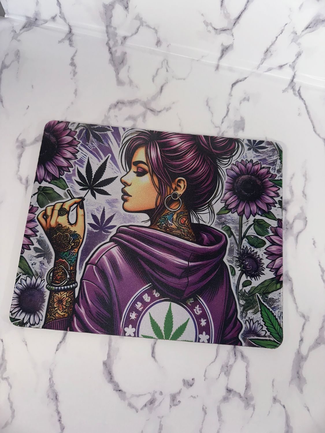 Purple Canna Mouse Pad