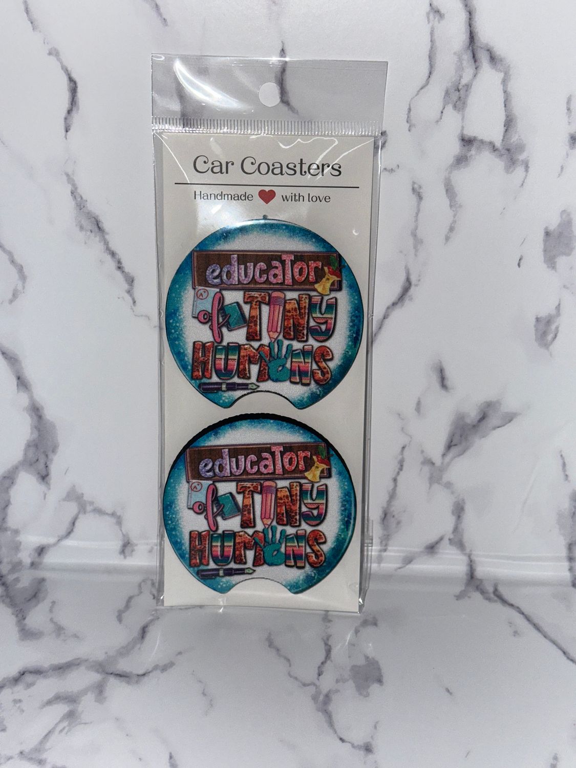 Educator of Tiny Humans Teacher Car Coasters