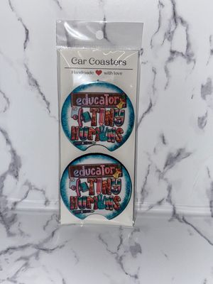 Educator of Tiny Humans Teacher Car Coasters