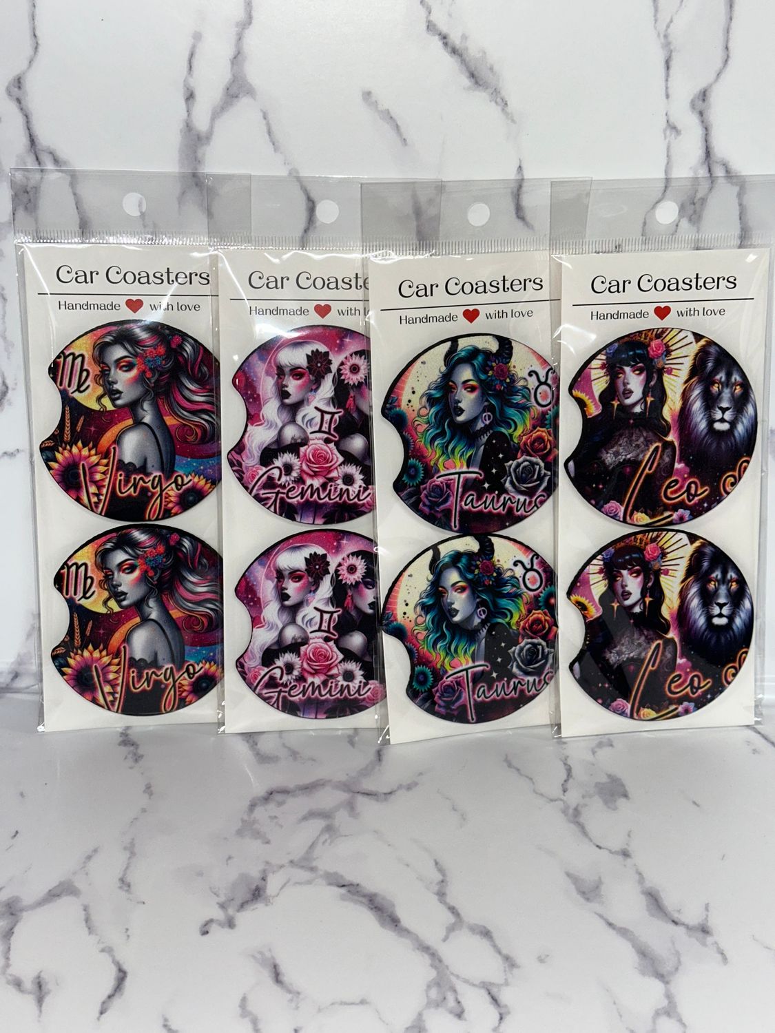 Zodiac Collection Car Coasters