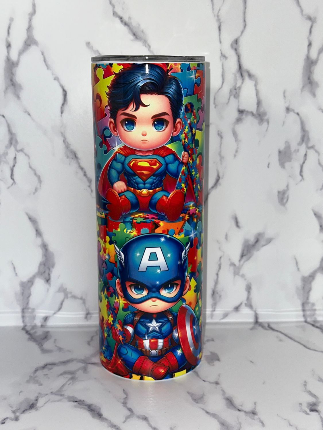 Tumbler-Super Hero Autism Awareness