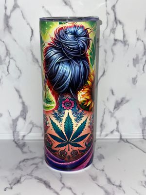 Tumbler- Tattoo Weed Girl