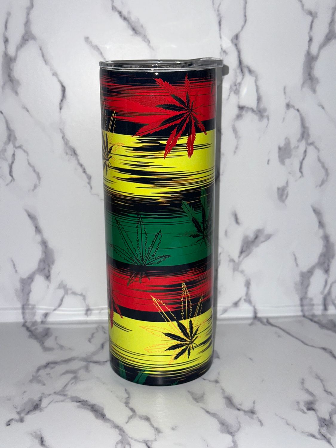 Tumbler- Multi Color Weed Leaf