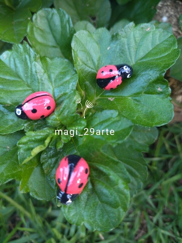 Apliques flor 🌼 mariquitas🐞.
