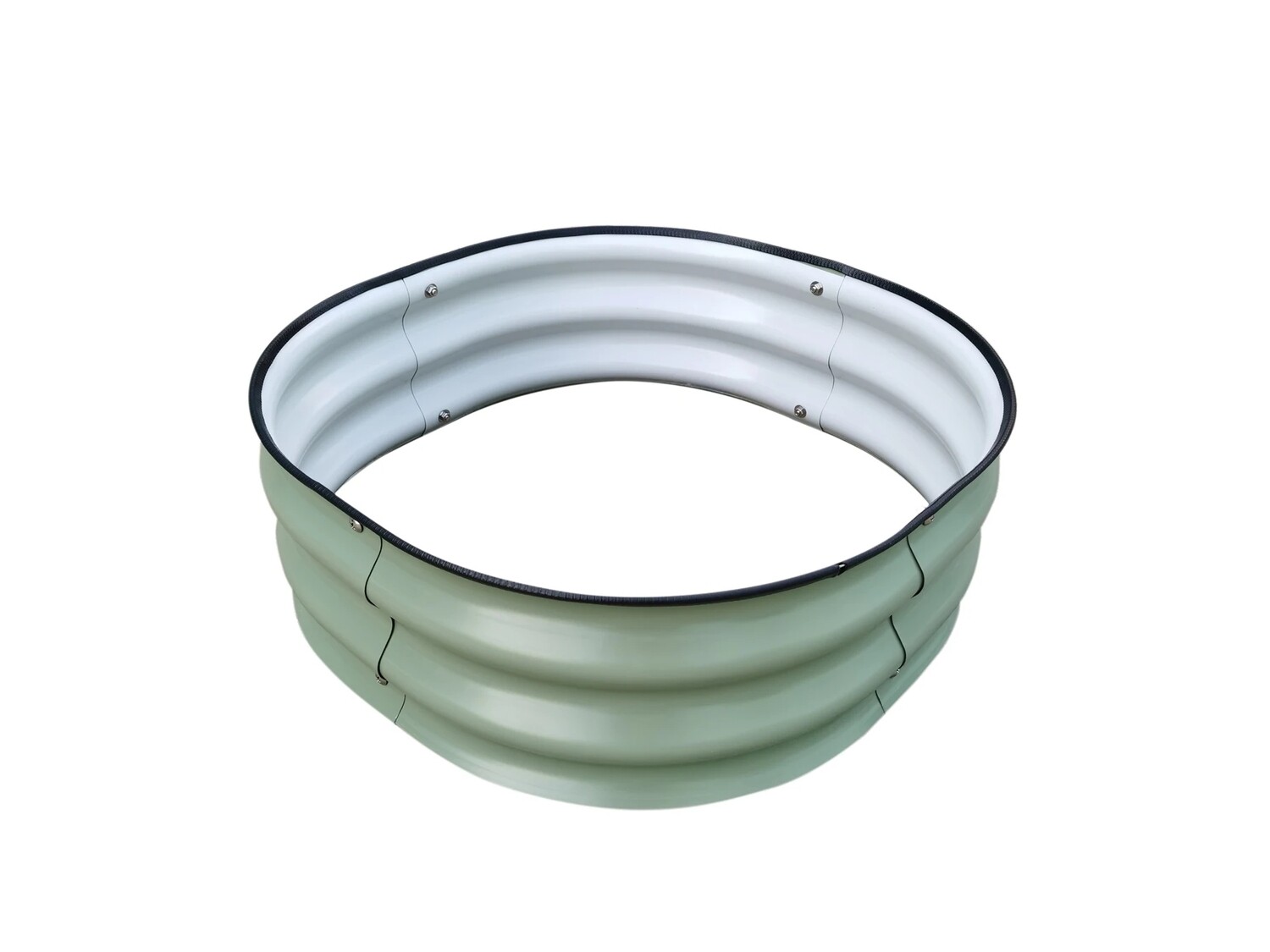8&#39;&#39; Tall 24&#39;&#39; Round Modular Corrugated Metal Raised Garden Beds Kit