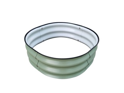 8&#39;&#39; Tall 24&#39;&#39; Round Modular Corrugated Metal Raised Garden Beds Kit