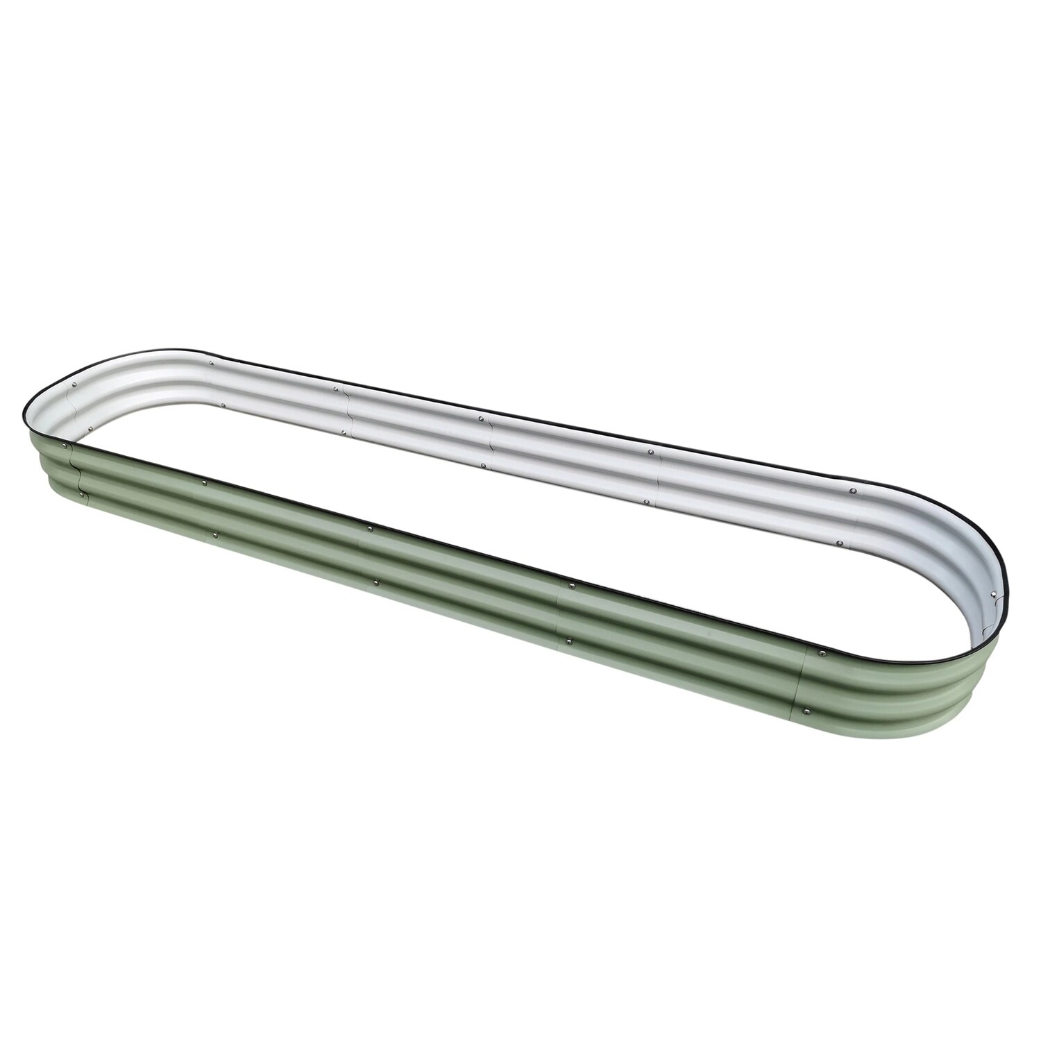 8&#39;&#39; Tall 9-In-1 Modular Corrugated Metal Raised Garden Beds Kit