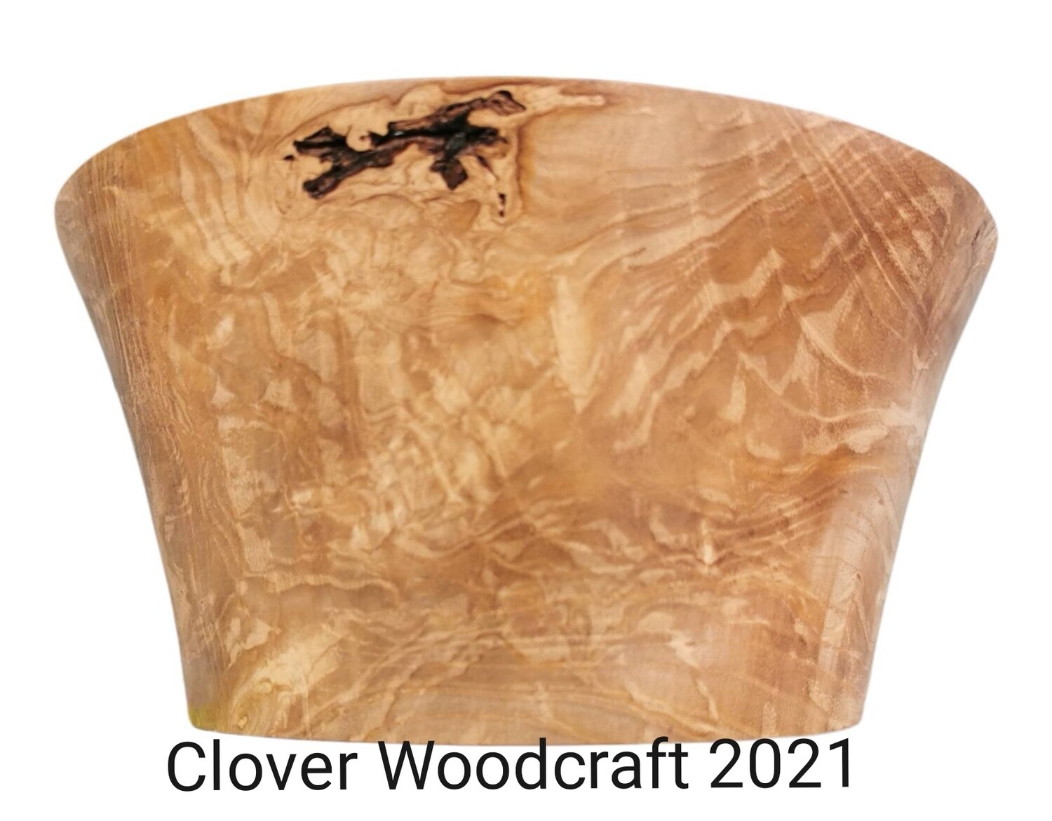 Tall Olive Ash Wood Turned Bowl
