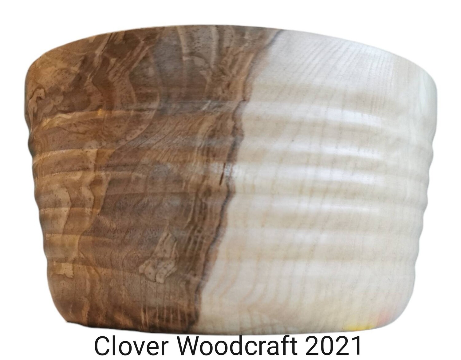 Olive Ash Deep Contrast Wood Turned Bowl