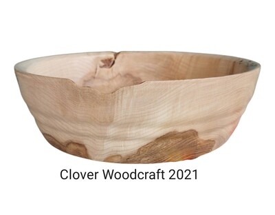 Large Olive Ash Wood Turned Bowl