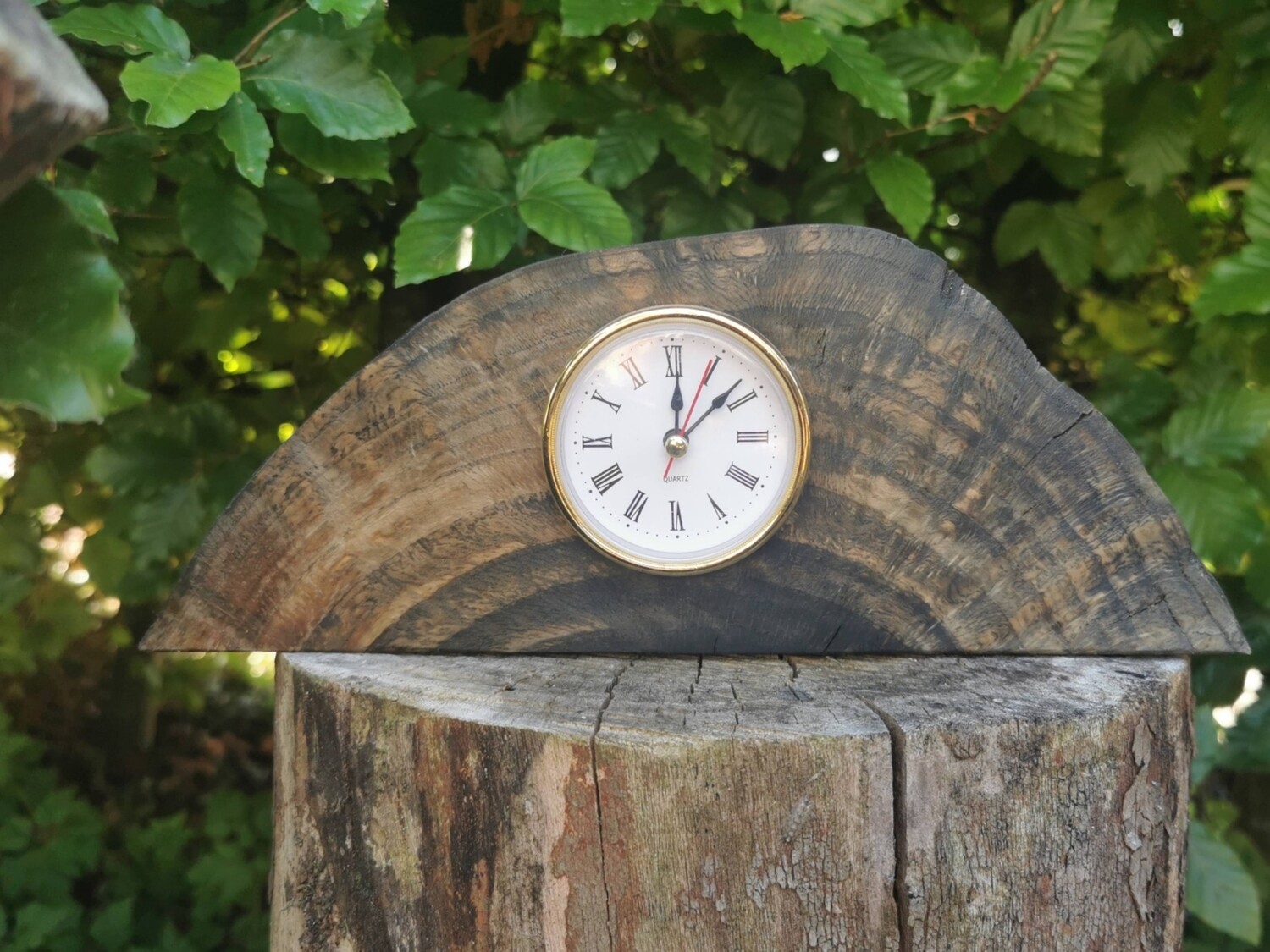 Ebonised Oak Mantel Clock