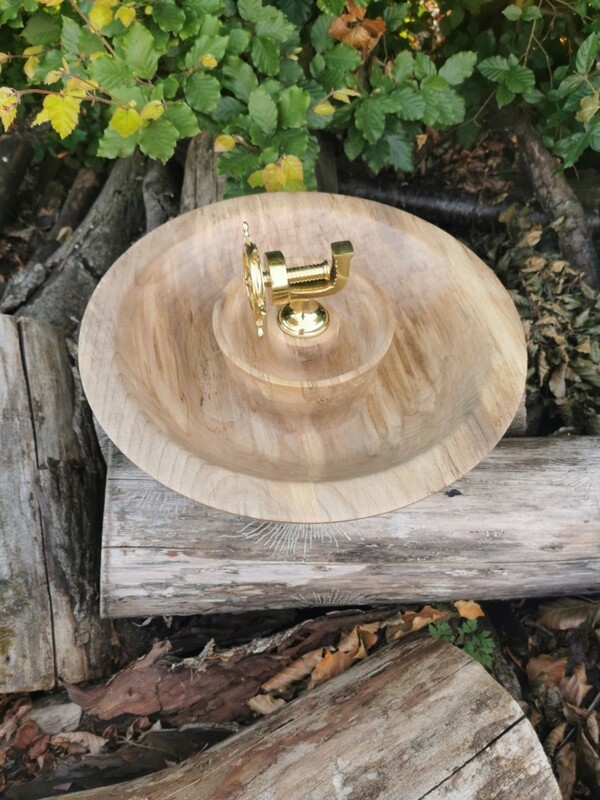Spalted Sycamore Nautical-themed Nutcracker Bowl