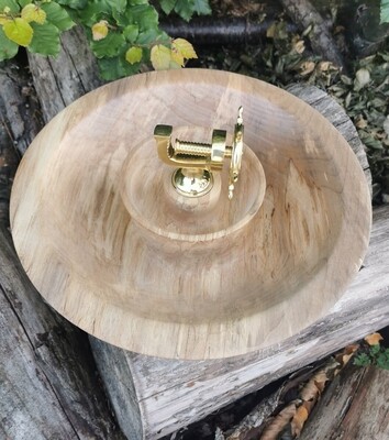 Spalted Sycamore Nautical-themed Nutcracker Bowl