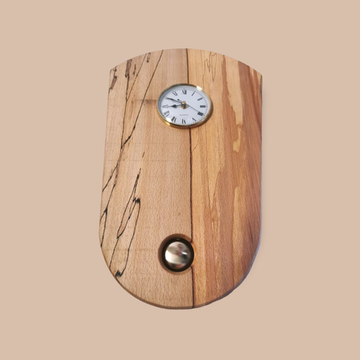 Irish Spalted Beech Pendulum Clock