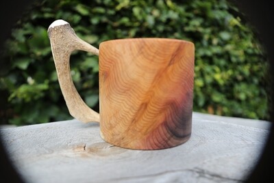 Handmade Wood Turned Yew Mug