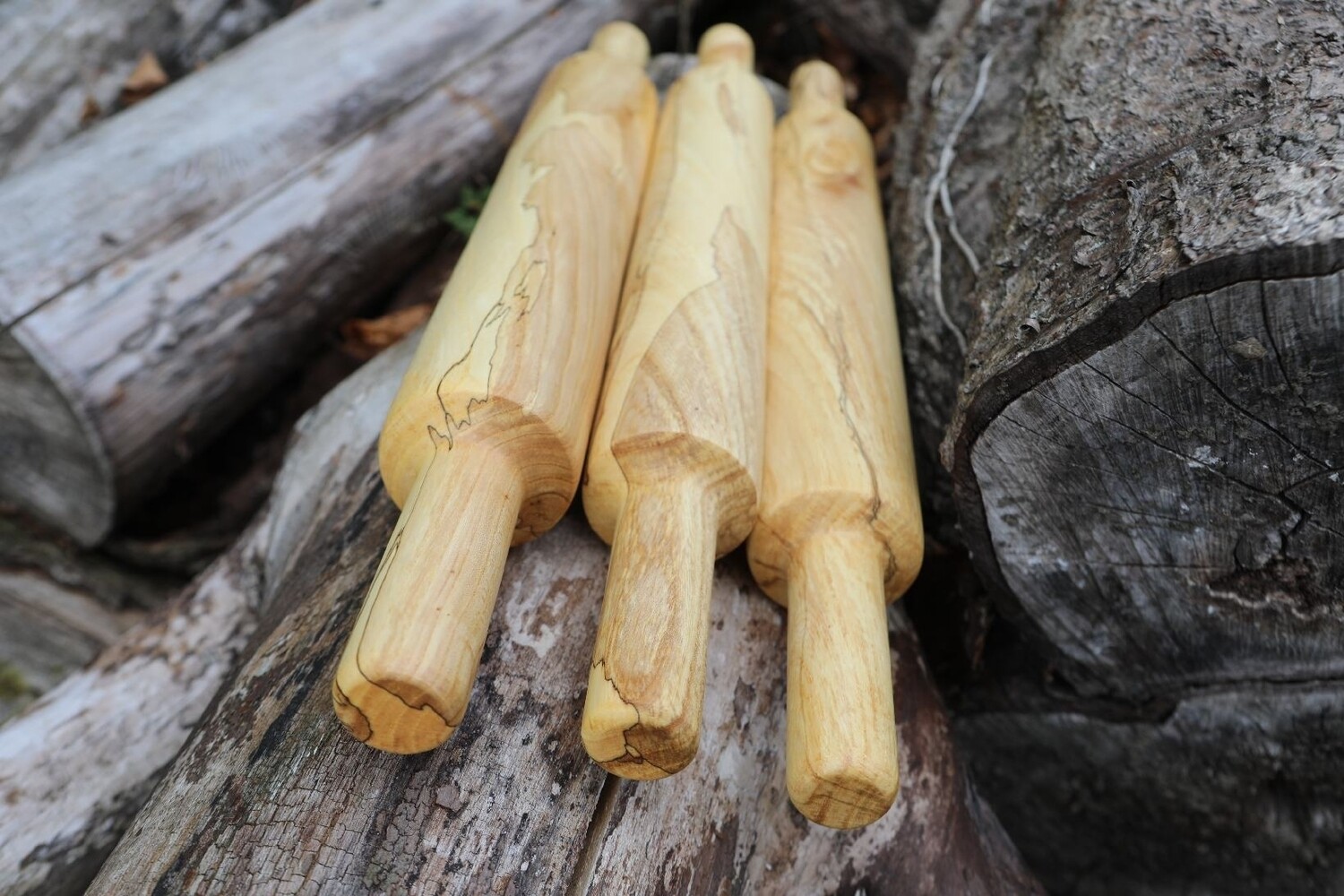 Handmade Solid Irish Spalted Chestnut Rolling Pin