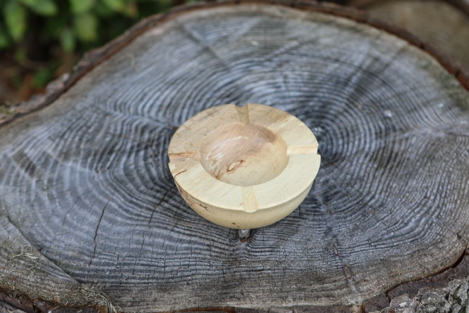 Wood turned Ash tray