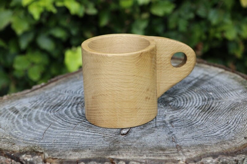 Irish Spanish Chestnut Wood Turned Mug