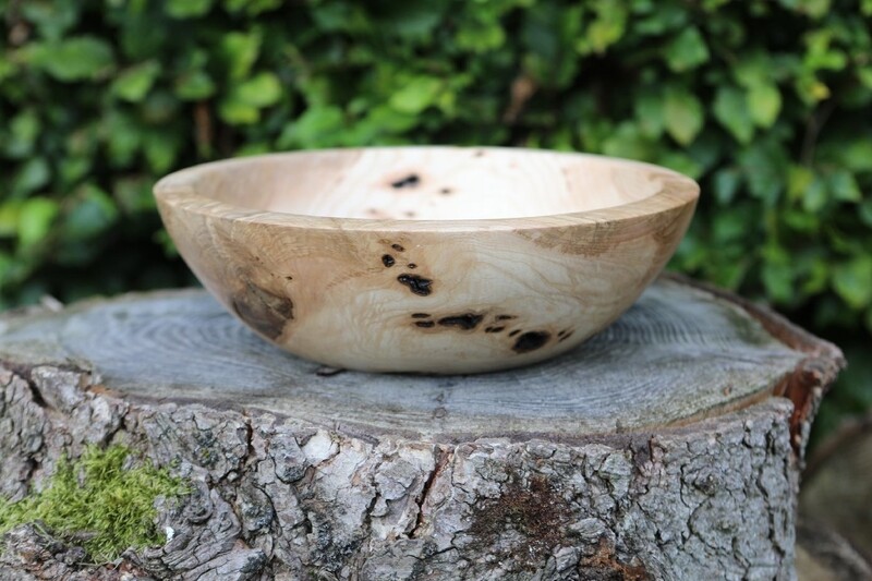 Natural Voids Olive Ash Wood Turned Bowl