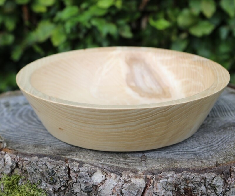 Ripple Ash Fruit Hand-crafted Bowl