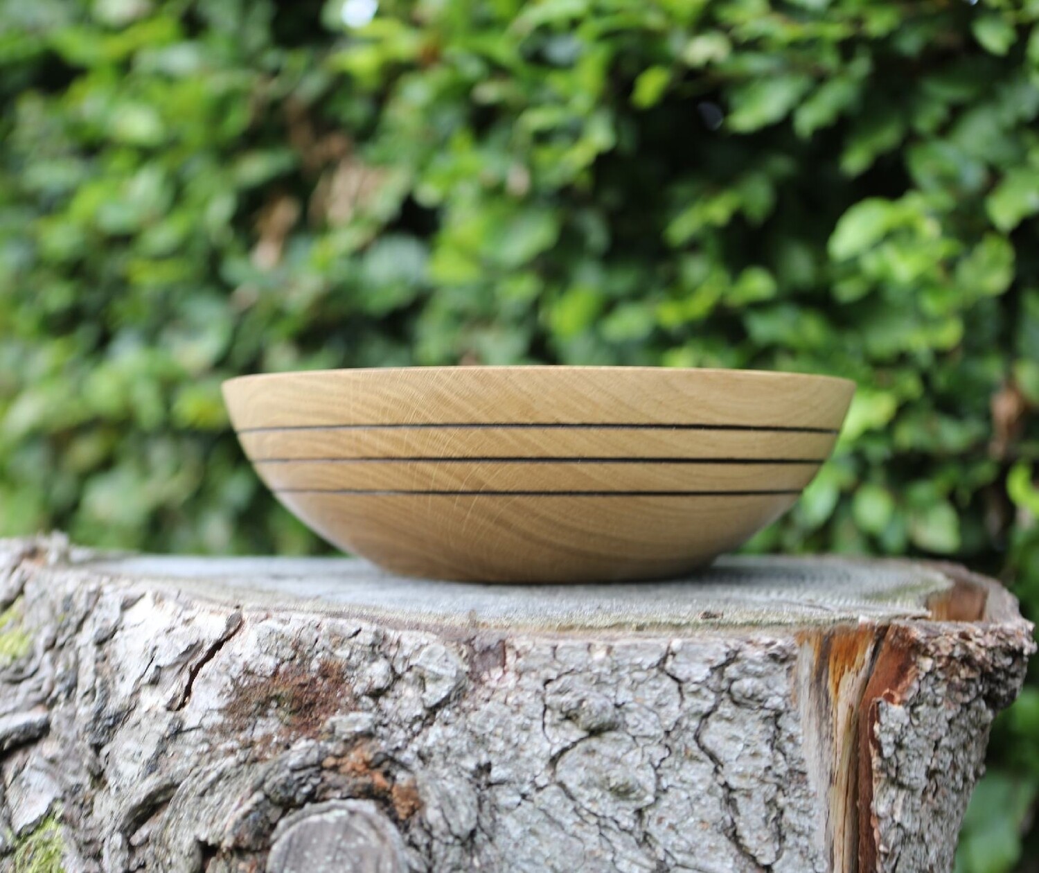 Simple Design Oak Wood Turned Bowl