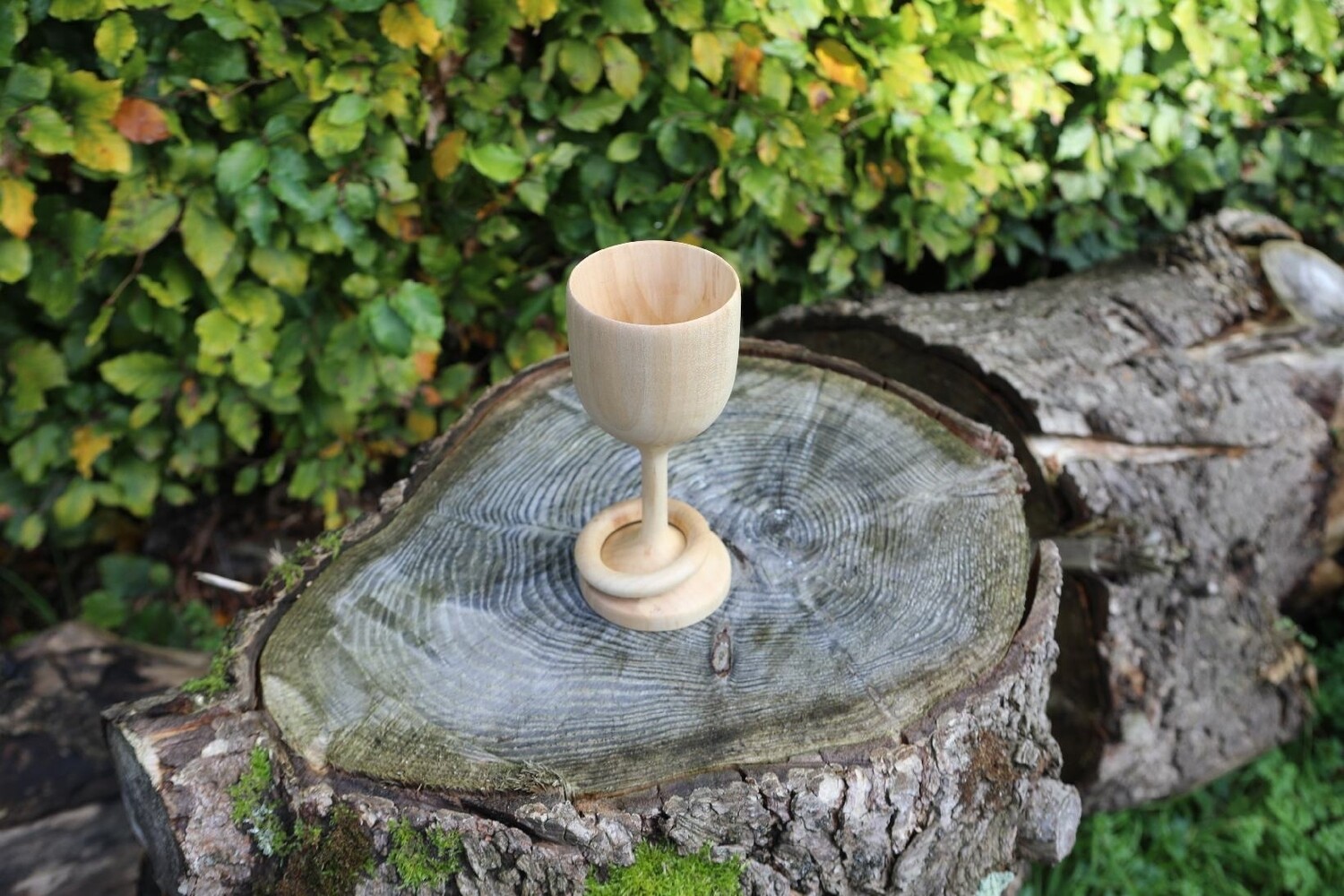 Sycamore Wood Turned Irish Goblet