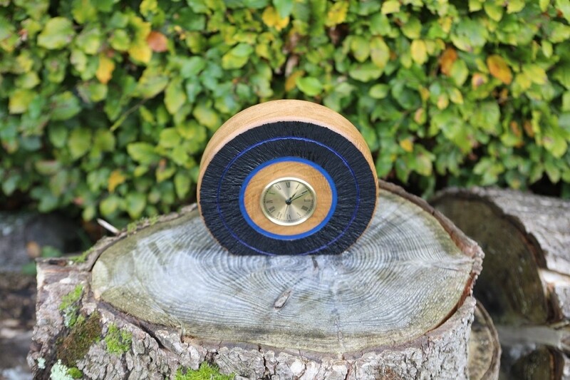 Texture Irish Oak Wood Turned Clock