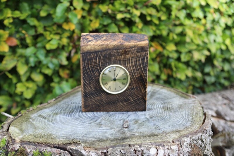 Ebonised Irish Oak Mantel Clock