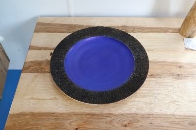 Irish Ash Iridescent Blue Platter